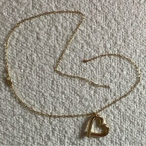 Ana Luisa Gold Delilah Open Heart Necklace - MISSING LINK, BUT GOOD CONDITION